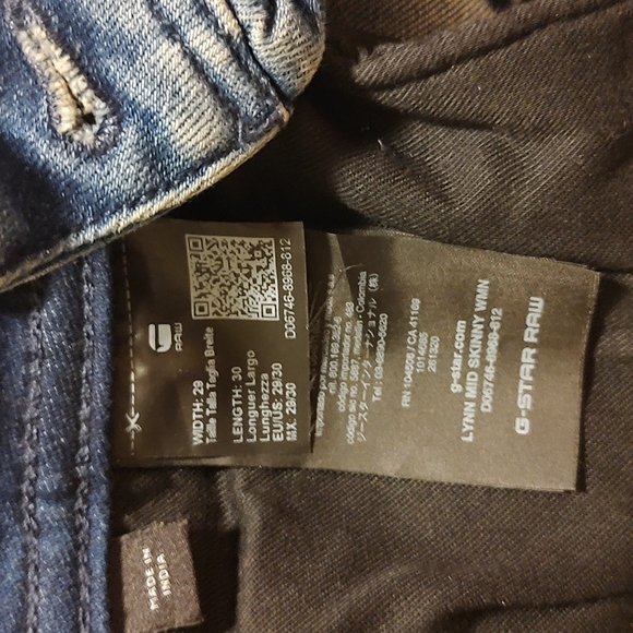 G-Star Raw Lynn mid rise skinny jean size 29/30 - Picture 3 of 4